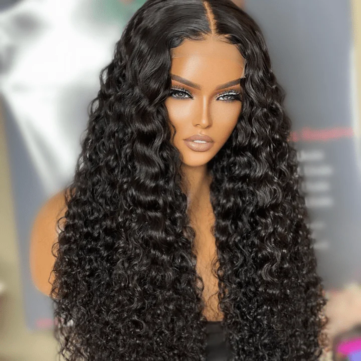 13x4 HD Lace Spanish Curly Human Hair Wigs Glueless 5x5 Lace Closure Wig Pre Plucked Hairline - Geeta Hair - Image 3