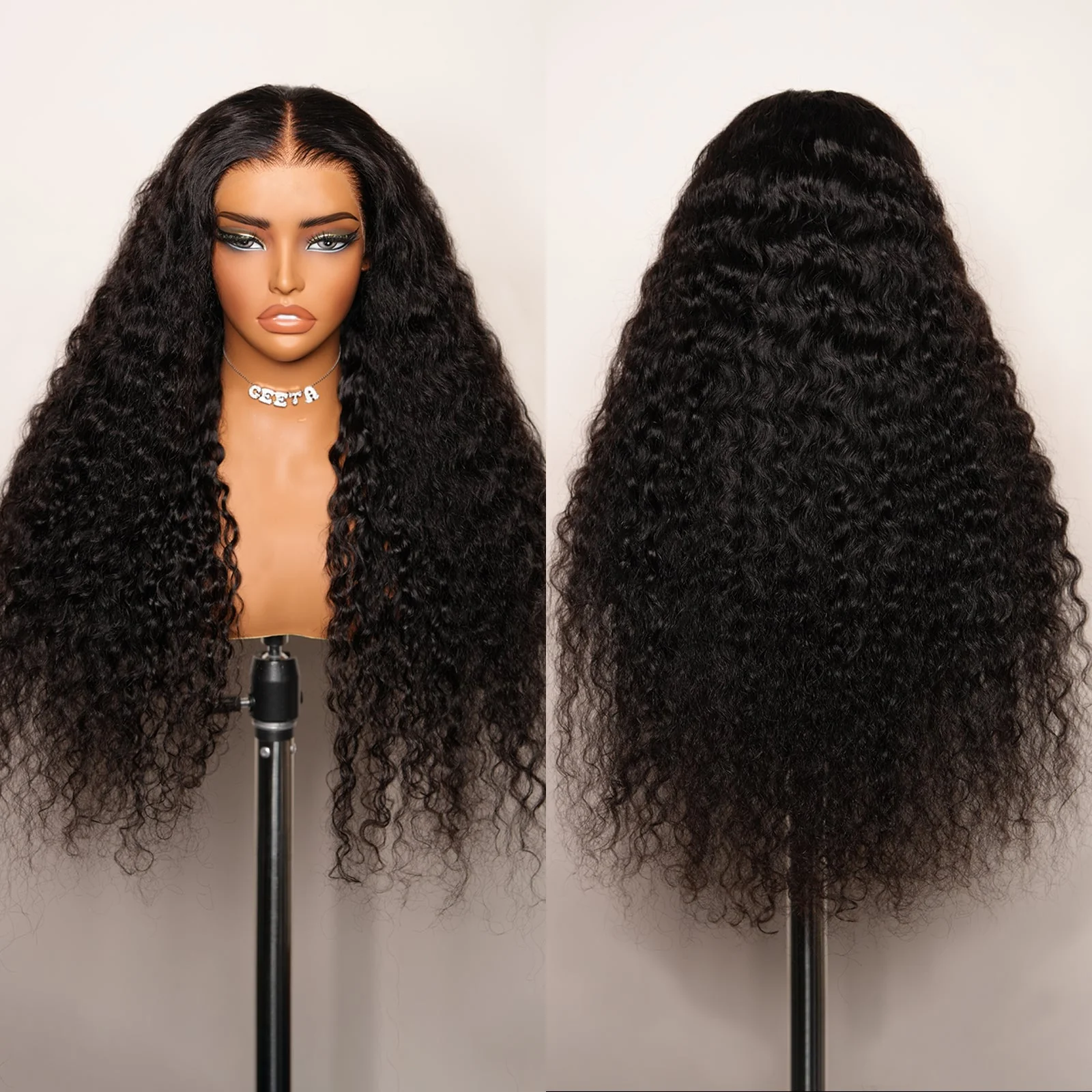 13x4 Lace Front Raw Indian Glueless Wig Natural Wavy 300% Density Human Hair Wigs Pre Plucked Daily Deal - Image 3