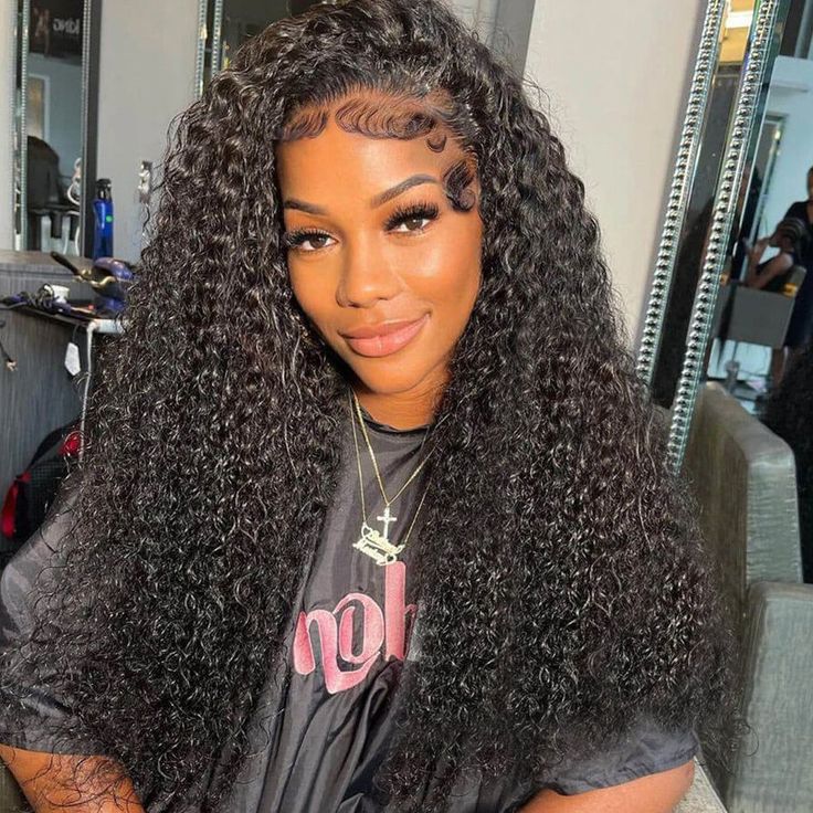 13x4 Lace Front Wigs Human Hair Pre Plucked with Baby Hair Jerry Curly Lace Frontal Wig for Black Women 180% Density - Image 7