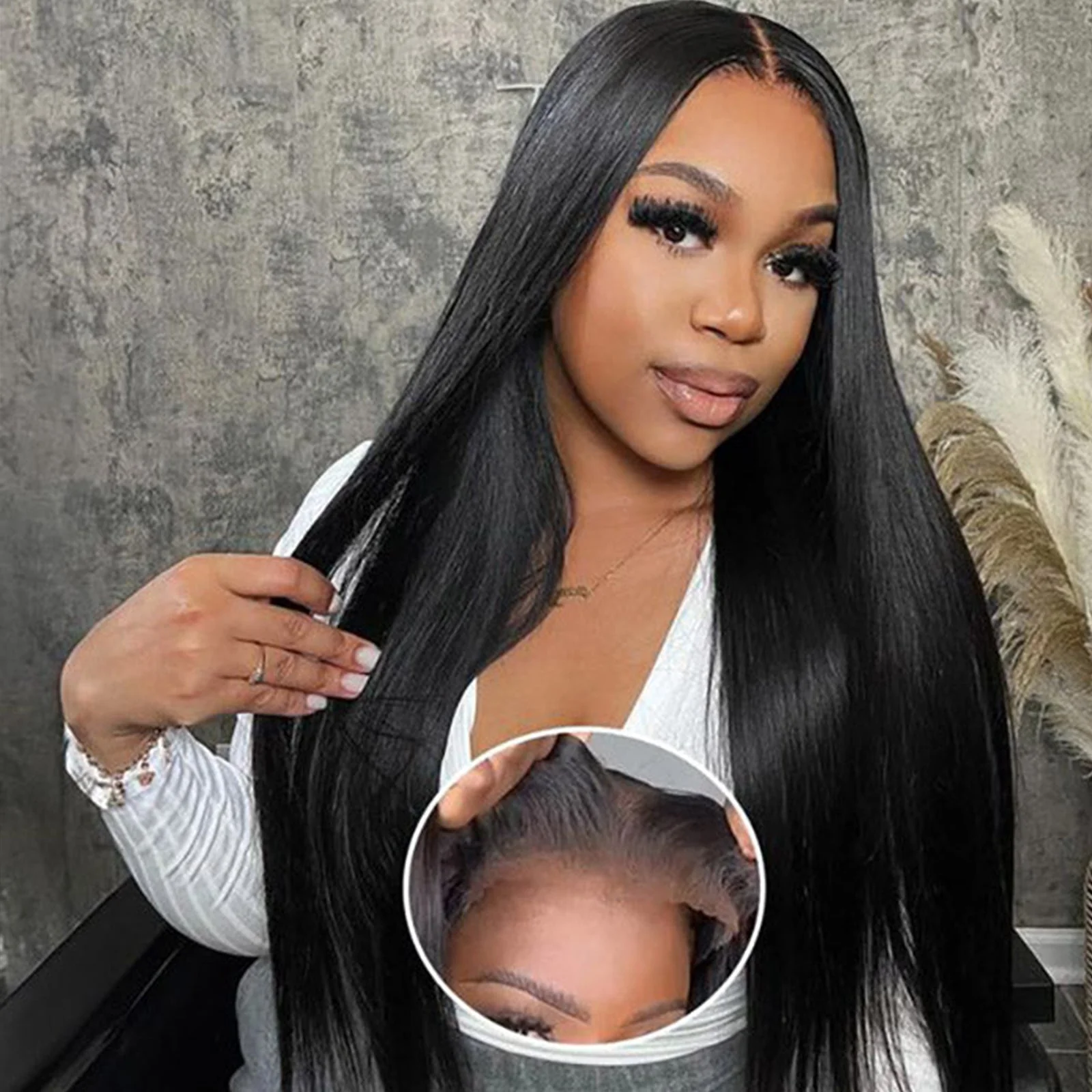 [24h quickship] 13x6 Lace Frontal Wig Silky Straight Human Hair Wig Subscriber Exclusive Flash Sale - Image 3