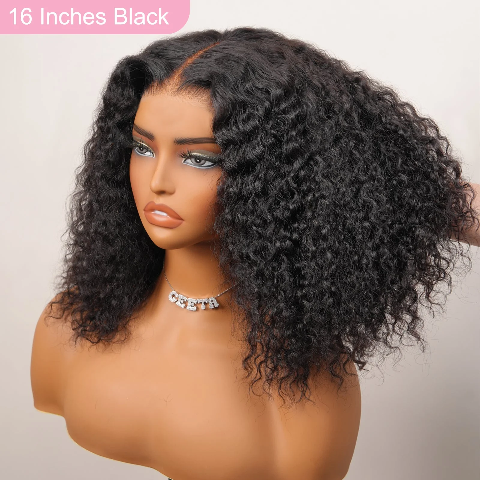 180% Density Kinky Curly 7x5 / 13x4 Lace Front Bob Wigs Glueless Human Hair Wig Flash Sale - Image 5