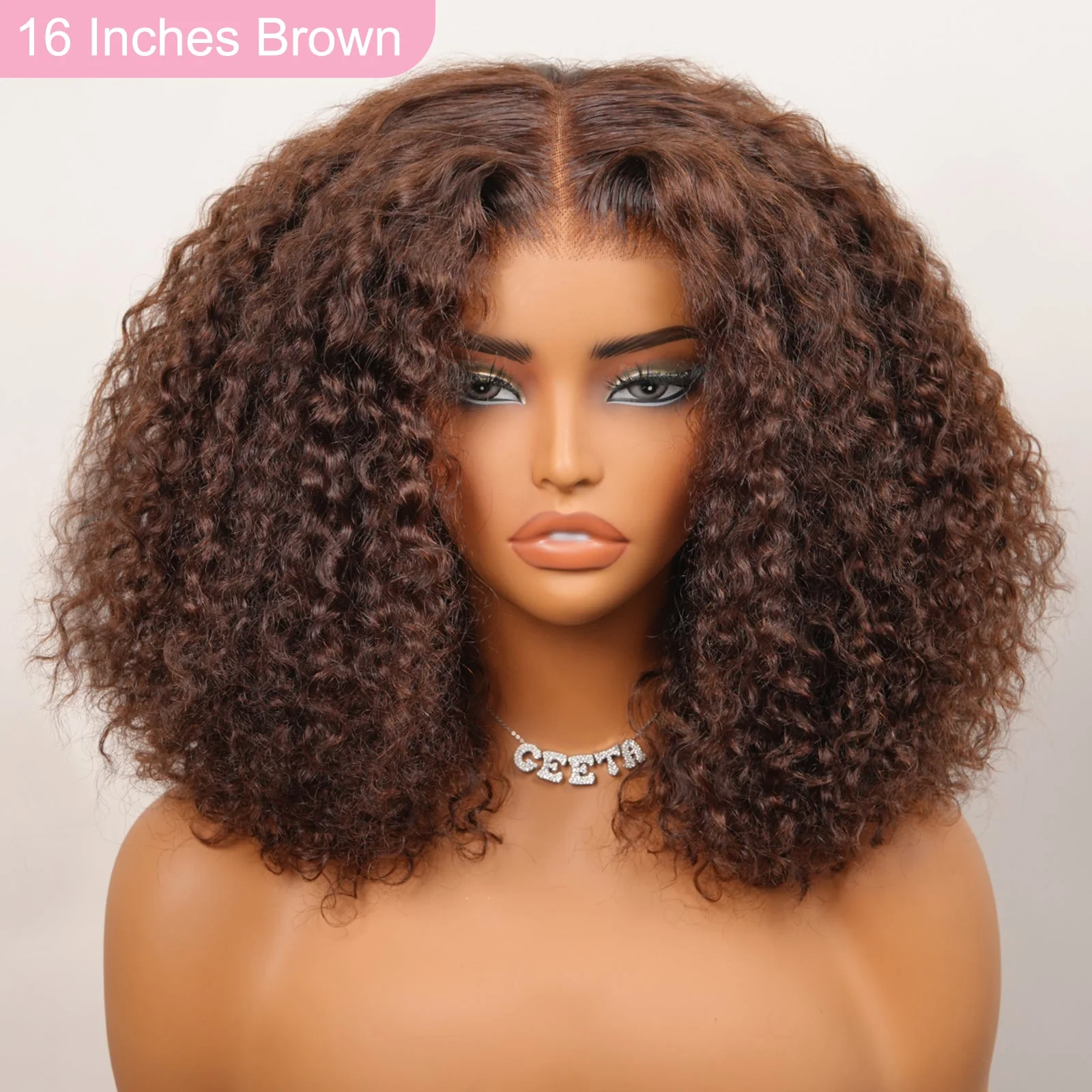 180% Density Kinky Curly 7x5 / 13x4 Lace Front Bob Wigs Glueless Human Hair Wig Flash Sale - Image 7