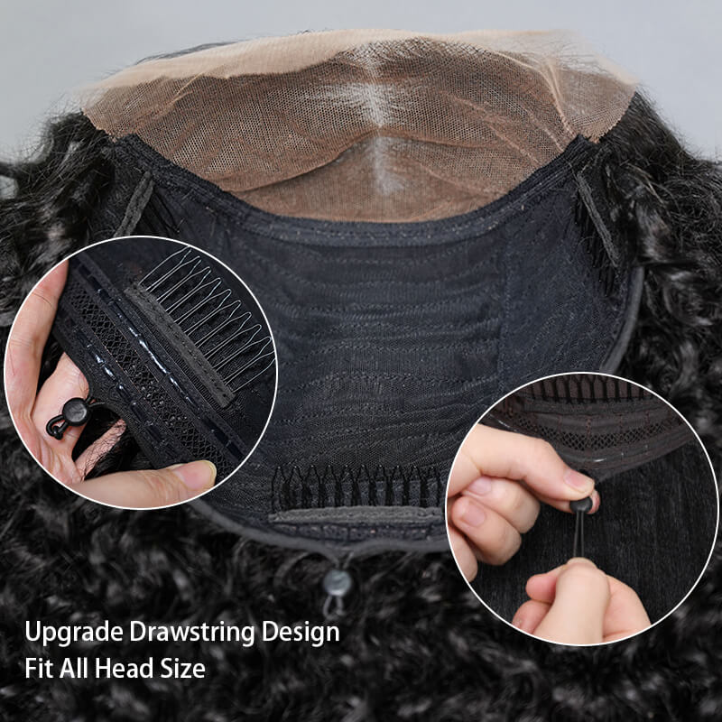 [US Addresses Only] [24 inch $159] Deep Curly Glueless 13x4 Transparent Lace Front Wig Pre Plucked Flash Sale - Image 8
