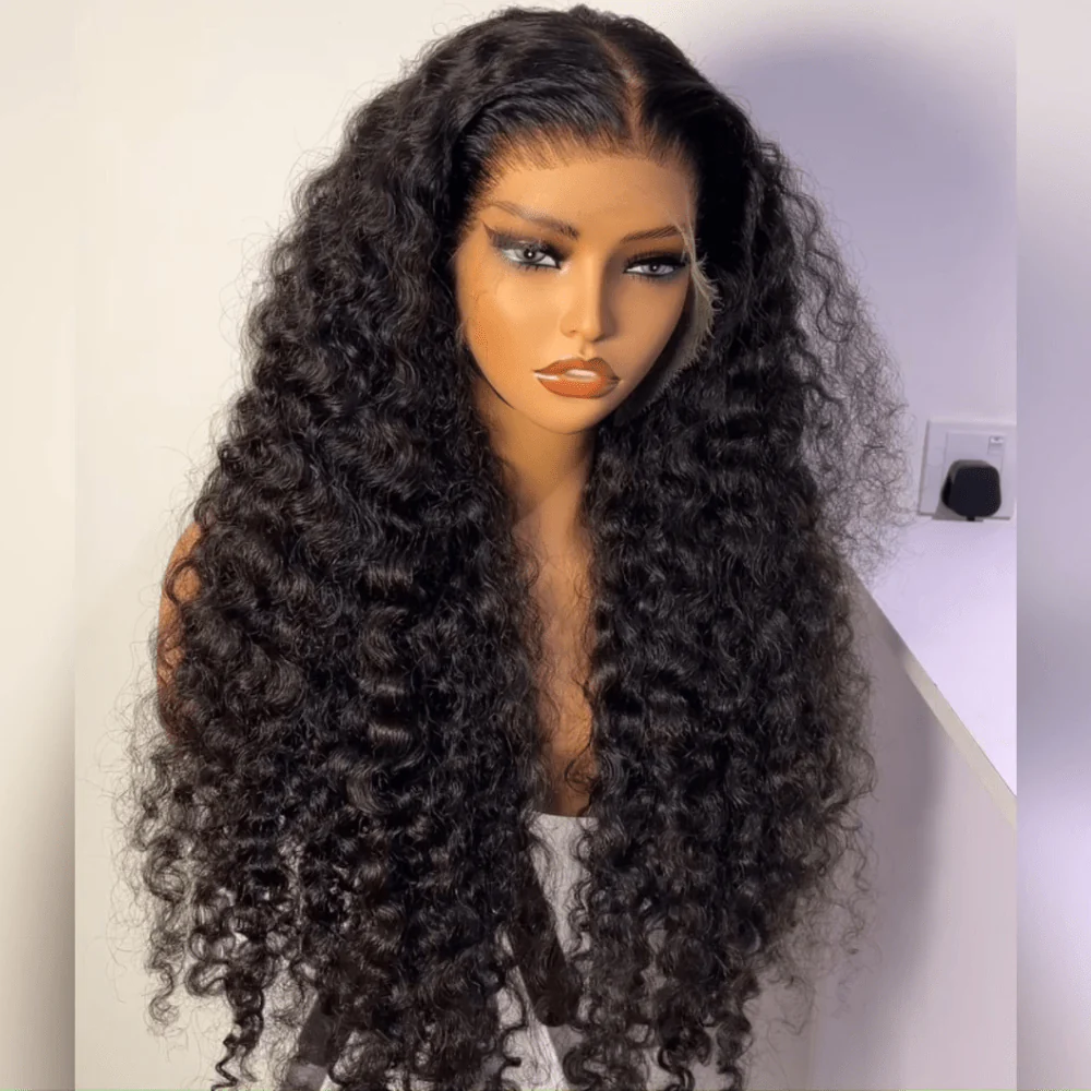 Full 300% Density Deep Wave Glueless Wig 13x4 HD Lace Front Wig Pre Plucked Hairline 100% Real Human Hair Wig - Image 3