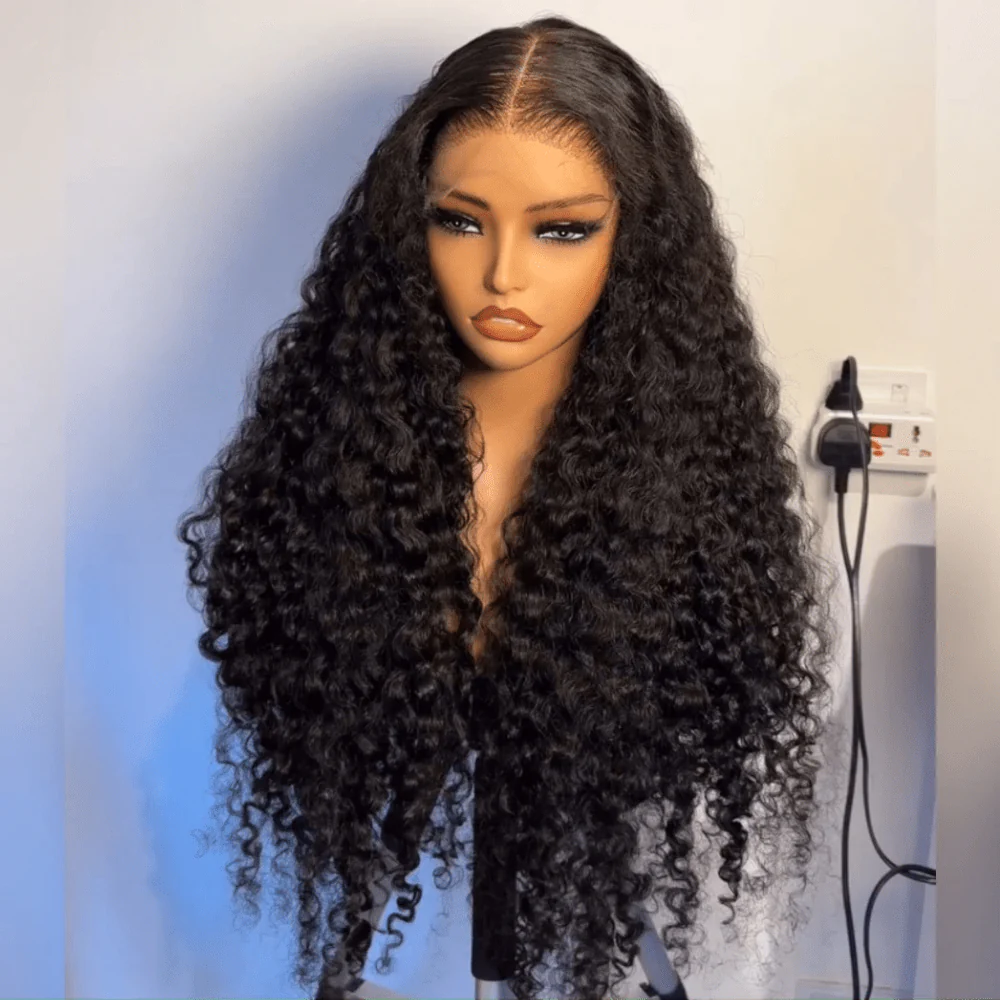 Full 300% Density Deep Wave Glueless Wig 13x4 HD Lace Front Wig Pre Plucked Hairline 100% Real Human Hair Wig - Image 4