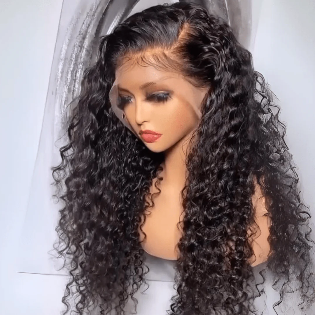 300% Density Glueless Wigs Human Hair 13x4 Water Curly Lace Frontal Wigs Pre Plucked Transparent Lace Wigs - Image 3