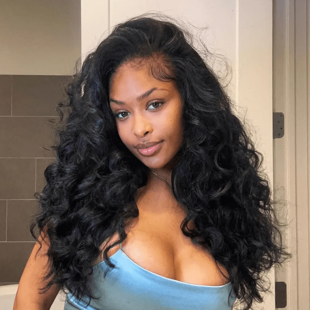 Geeta 300% Density Long Wavy 13x6 Lace Frontal Human Hair Wig 4x6 Pre Cut Glueless Wigs For Black Women - Image 4