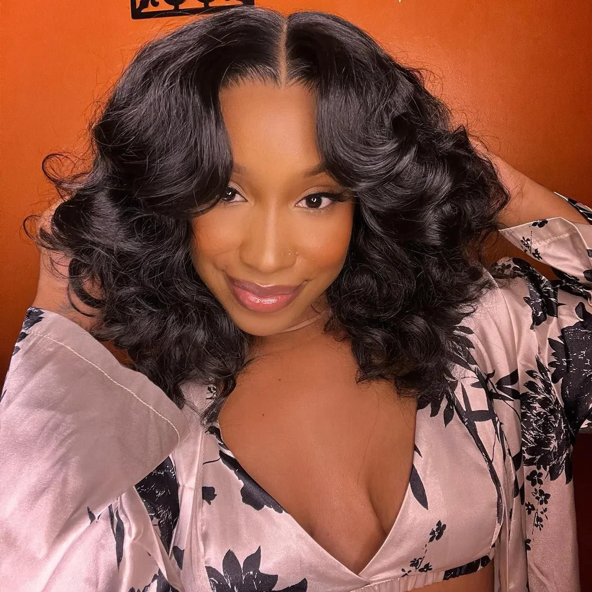 300% Density Loose Wave Wig 13x4 Lace Front Wig Short Loose Glueless Human Hair Wig For Women - Image 2