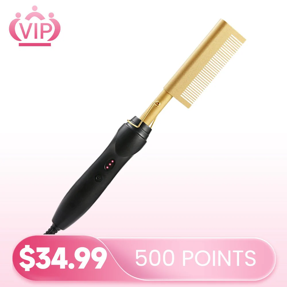 $34.99 | 500 Points VIP Free 3 In 1 Hot Comb Electric for Wigs