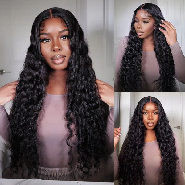 Geeta Deep Wave Lace Front Wig Super Long Length Human Hair Wigs For Women