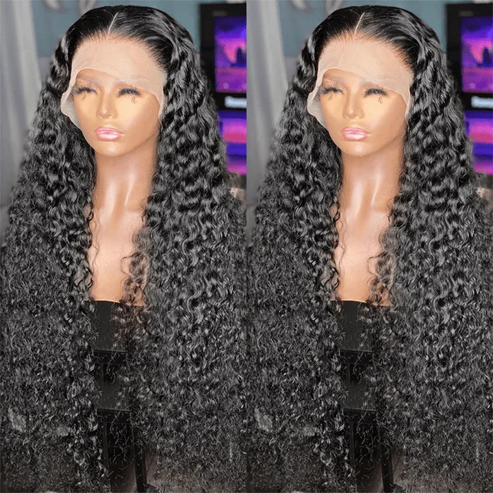 Geeta Deep Wave Lace Front Wig Super Long Length Human Hair Wigs For Women - Image 3