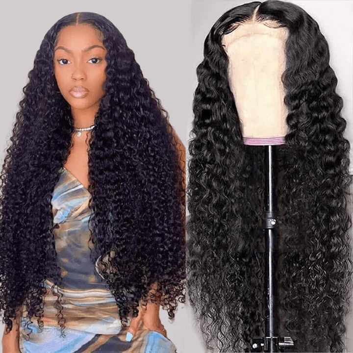 Geeta Deep Wave Lace Front Wig Super Long Length Human Hair Wigs For Women - Image 4