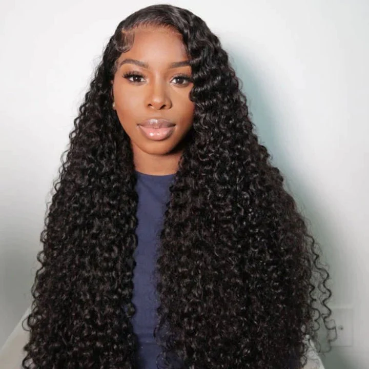 Geeta Deep Wave Lace Front Wig Super Long Length Human Hair Wigs For Women - Image 5