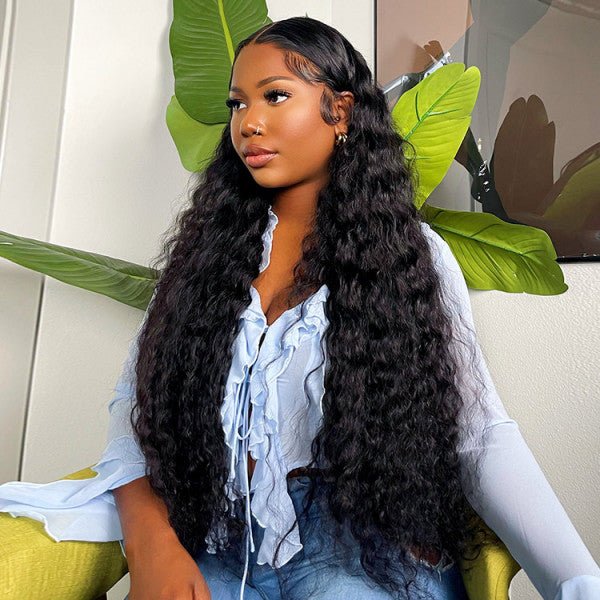 Geeta Deep Wave Lace Front Wig Super Long Length Human Hair Wigs For Women - Image 6