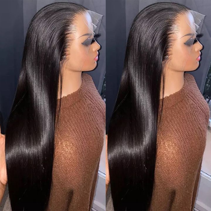 Geeta Black Hair Straight Lace Front Wig Super Long Length Human Hair Wigs For Women - Image 6
