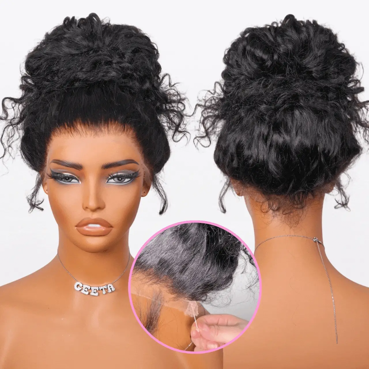 Water Wave Invisi Strap 360 Transparent Lace Front Snug Fit Human Hair Wigs Pre Bleached Knots For Black Women - Image 6