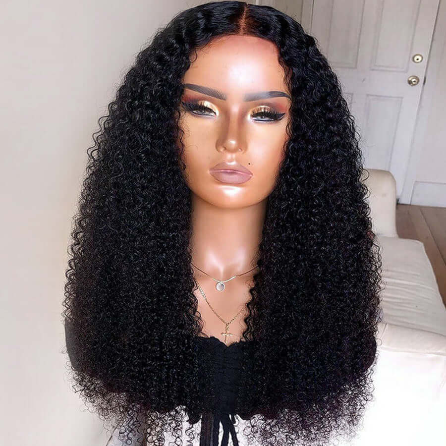 360 Lace Frontal Human Hair Kinky Curly Wigs Pre Plucked With Baby Hair Natural Hairline Glueless Wig-geetahair - Image 4