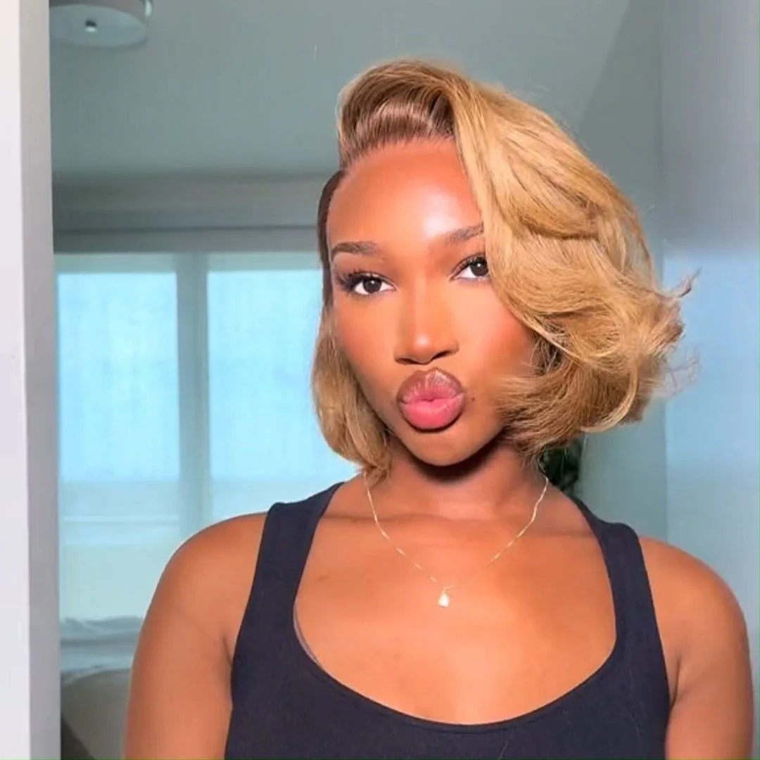 #4/27 Colored Wigs Natural Wavy 13x4 Lace Front Human Hair Wig Pre Plucked 250% Density No Code Needed - Image 3