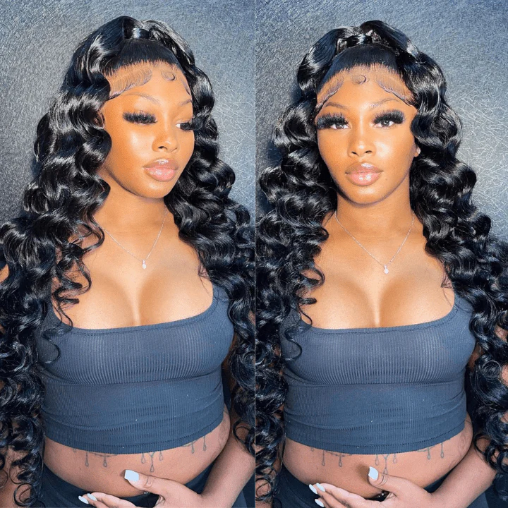 Loose Deep Wave Wigs 4x4 HD Lace Closure 100% Virgin Human Hair Wigs Pre Plucked Natural Hairline - Image 3