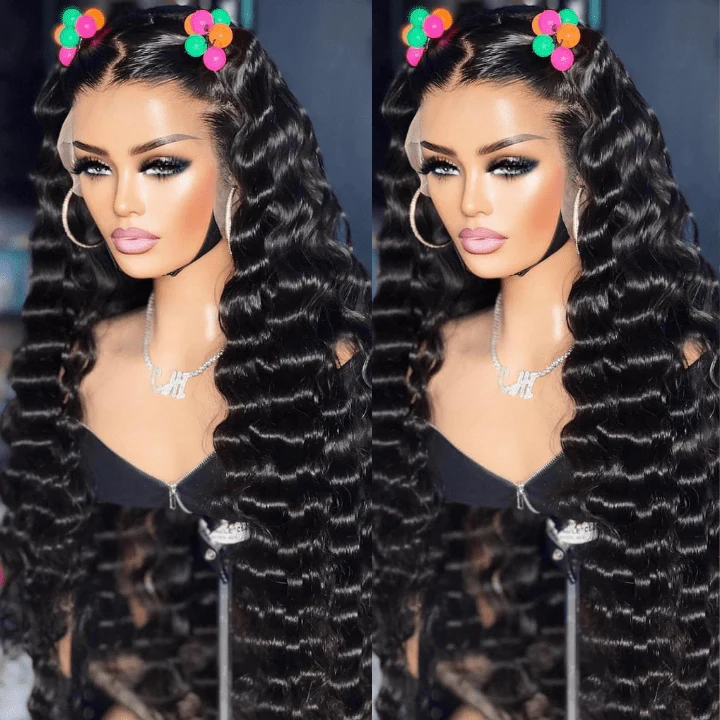 Loose Deep Wave Wigs 4x4 HD Lace Closure 100% Virgin Human Hair Wigs Pre Plucked Natural Hairline - Image 5