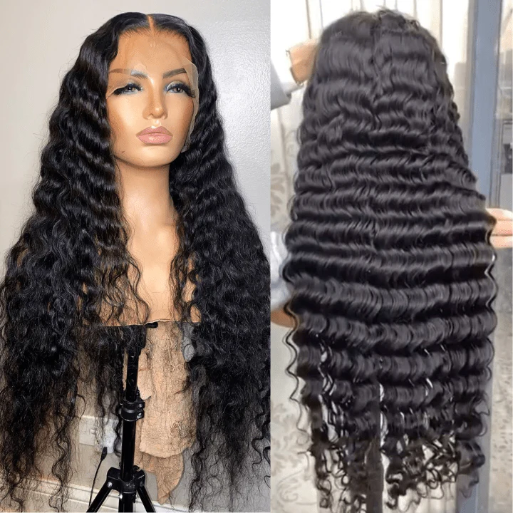 Loose Deep Wave Wigs 4x4 HD Lace Closure 100% Virgin Human Hair Wigs Pre Plucked Natural Hairline - Image 7