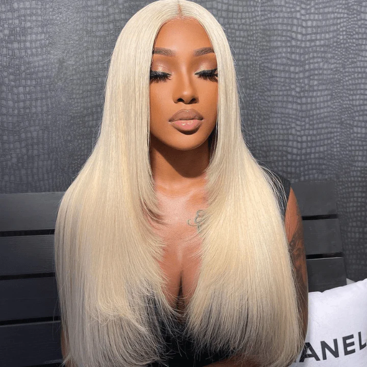 613 Blonde Hair 4x4/13x4 Transparent Layered Straight Wig With Bnags/ No Bangs 6x4.5 HD Butterfly Haircut Human Hair Wigs-Geeta Hair - Image 2