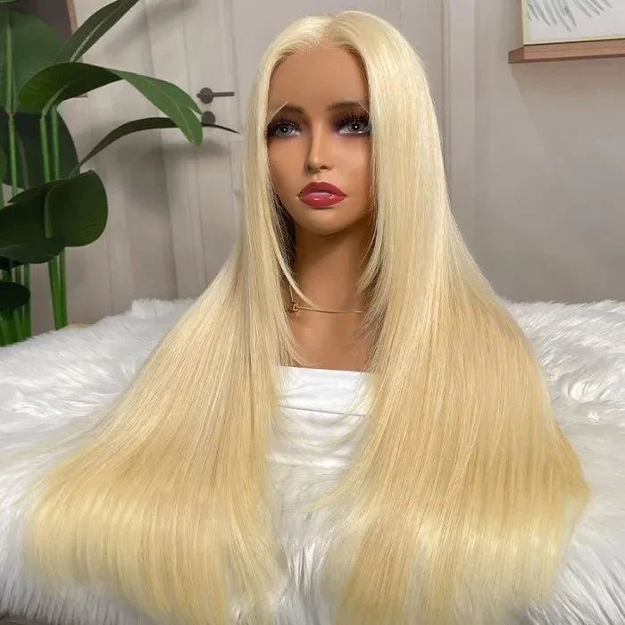 613 Hair 13x4/4x4 Hd Transparent Layered Straight Wig Blonde Butterfly Haircut Human Hair Wigs - Image 5