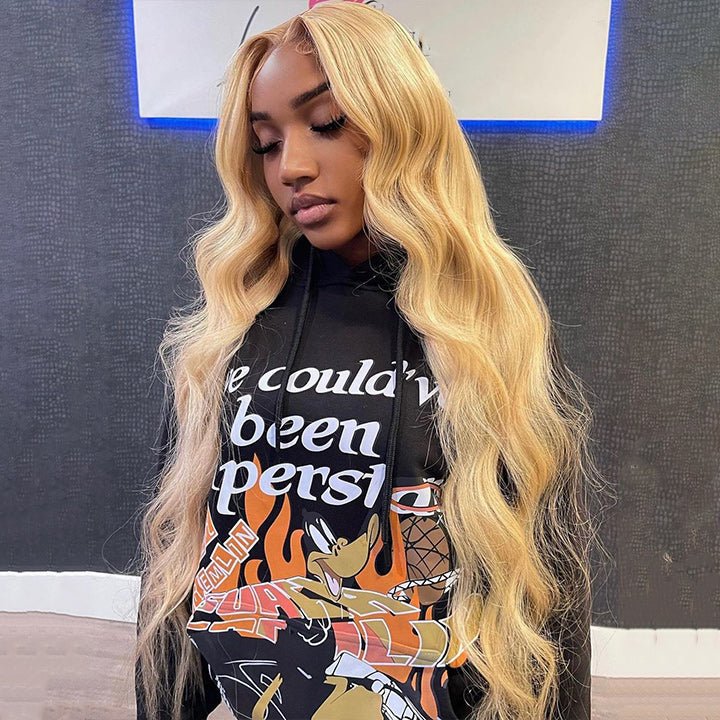 613 Hair Body Wave 5x5 Closure HD Lace Front Wig Blonde Pre Plucked Glueless Human Hair Wigs - Image 3