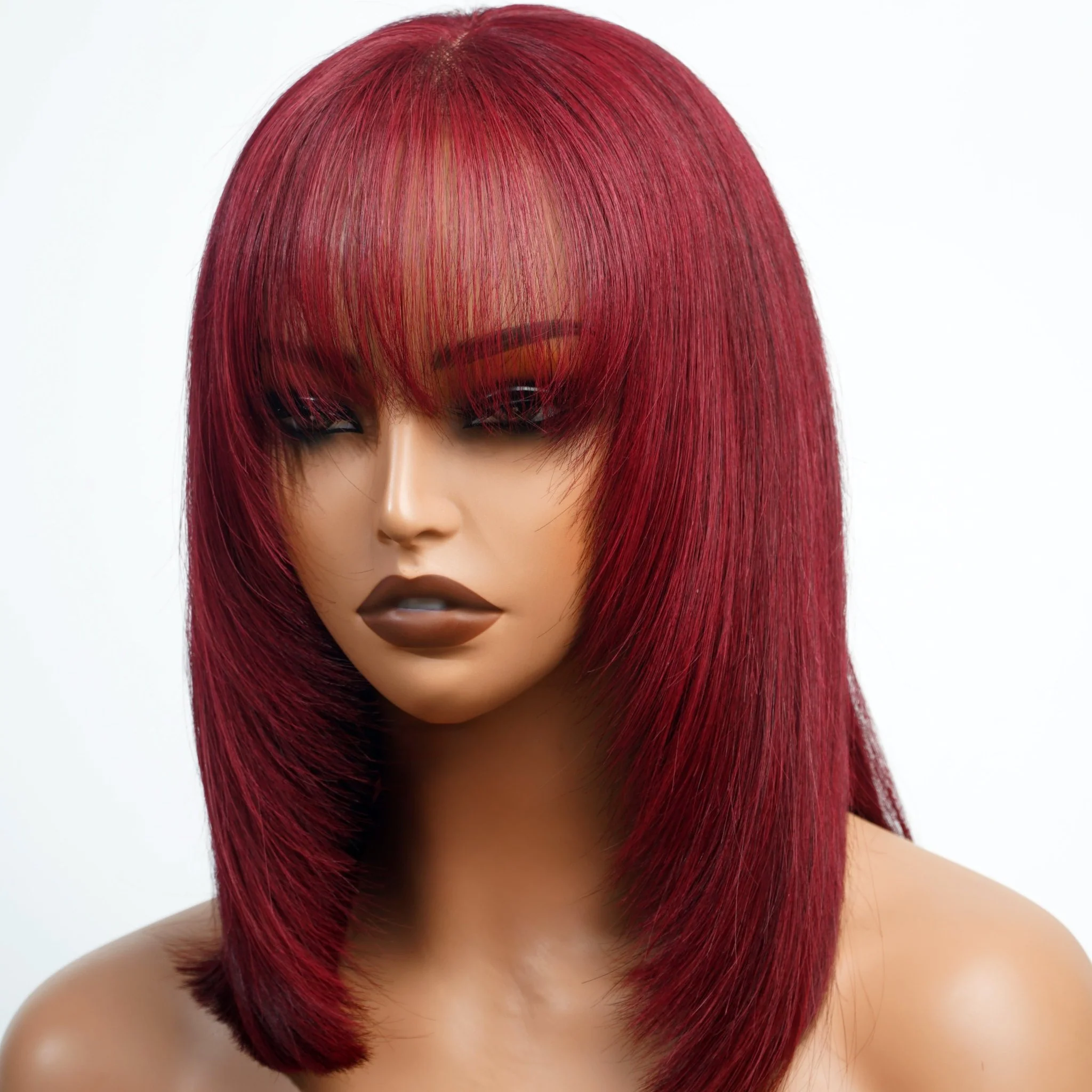 99J Straight Bob Wigs Human Hair With Bang 100% Human Hair Short Bob Wigs For Woman Flash Sale - Image 2
