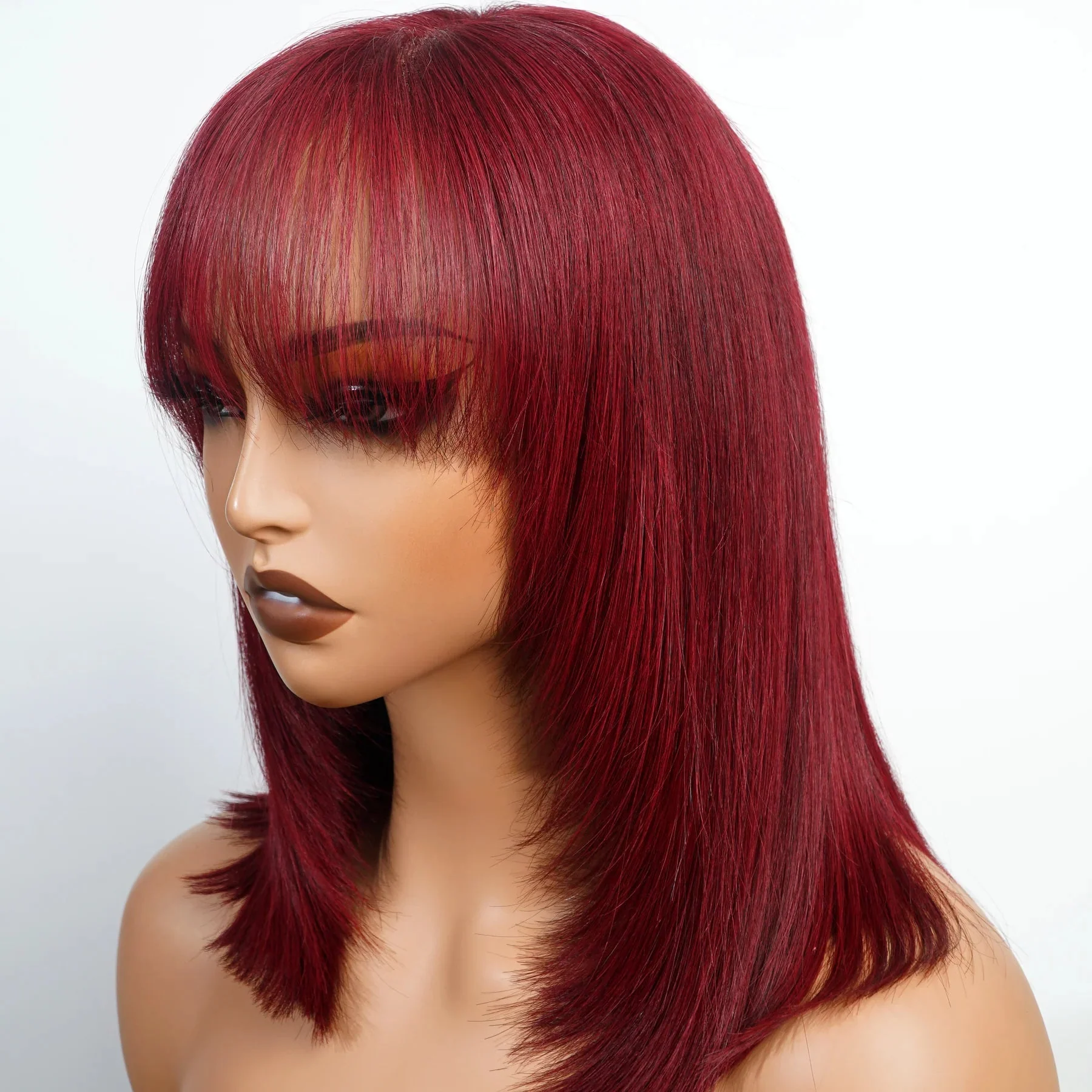 99J Straight Bob Wigs Human Hair With Bang 100% Human Hair Short Bob Wigs For Woman Flash Sale - Image 5