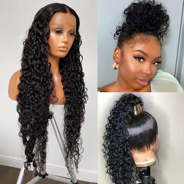 Black Curly Hair 360 Lace Front Wigs 100% Real Human Hair Wig Pre Plucked With Baby Hair-GeetaHair - Image 5