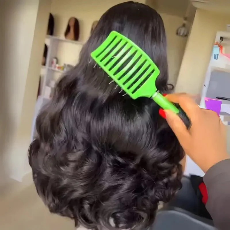 Body Wave Glueless Wigs Loose Bouncy Wave 13X4 Lace Front Wigs Human Hair Pre Plucked - Image 4