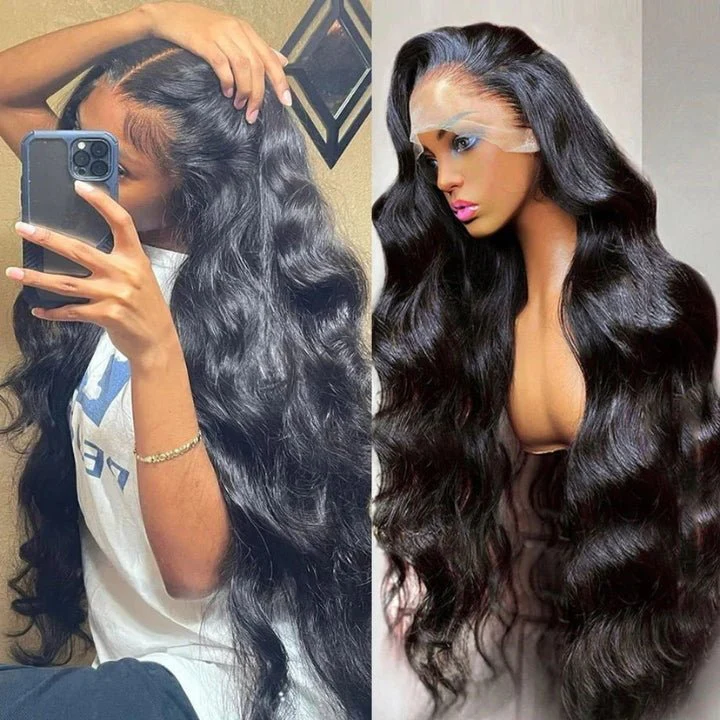 Brazilian Body Wave Hair 13x4/13x6 Transparent Lace Frontal Wig Pre Plucked Hairline Best Human Hair Wig - Image 3