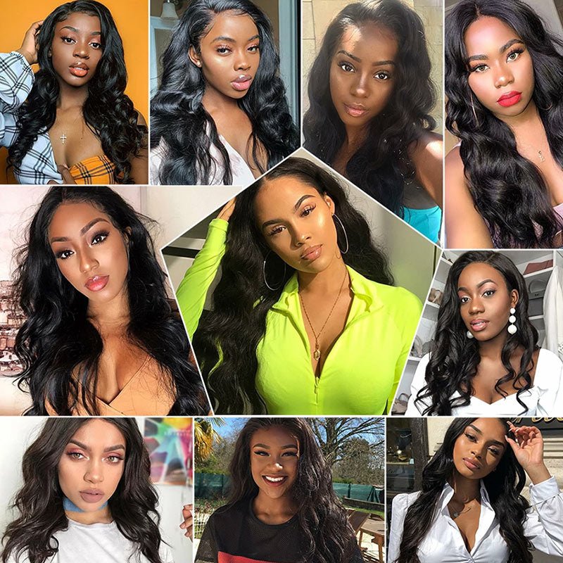 Geeta Hair Body Wave Hair 4 Bundles With 13x4 Lace Frontal Virgin Human Hair - Image 5
