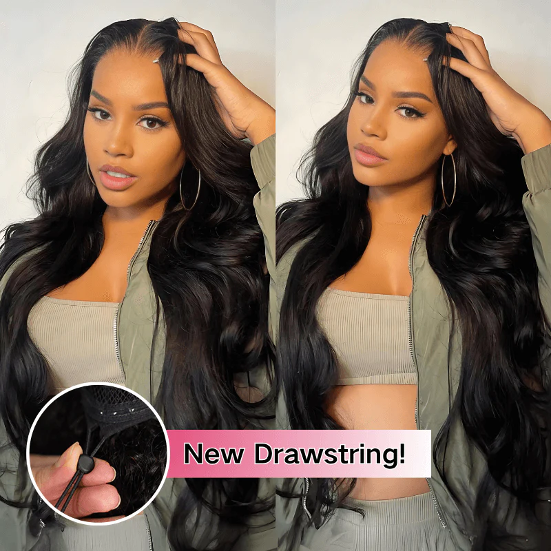 Body Wave Lace Frontal Wig Upgrade Invisi Drawstring Glueless Wigs Daily Deal