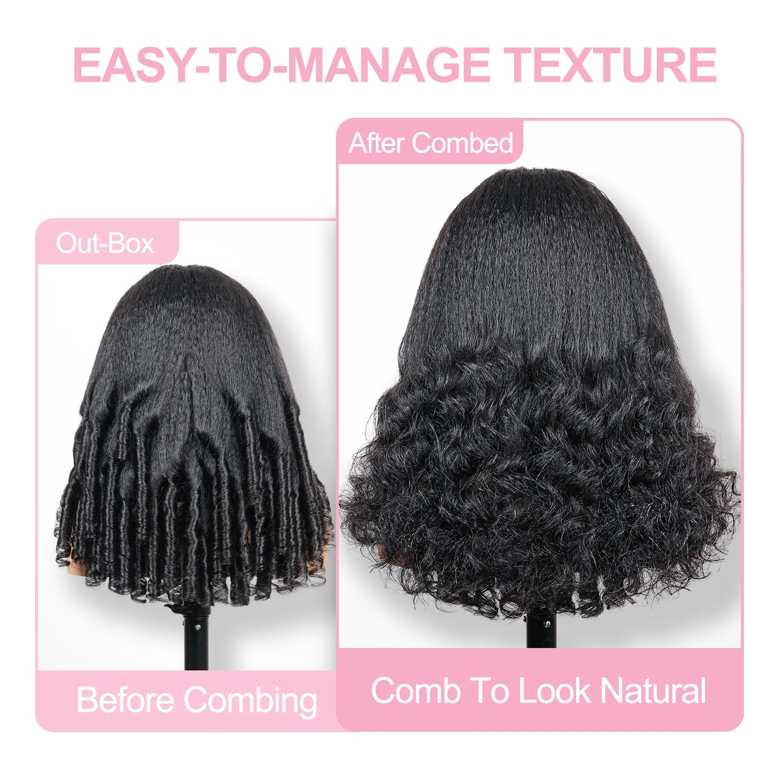 Kinky Straight Hair Burmese Ends Lace Base Headband Wig 100% Unprocessed Virgin Hair Wigs Brand Day Flash Sale - Image 7
