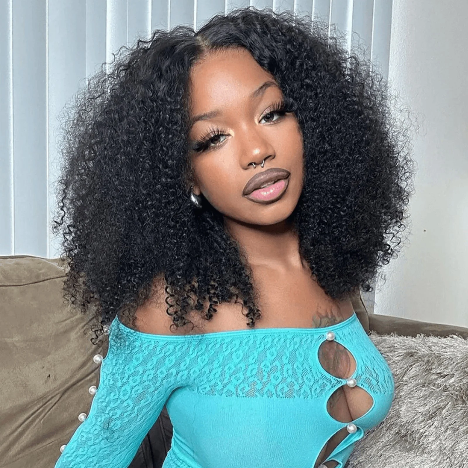 Curly Glueless Half Wig Put On And Go Human Hair Wig Subscriber Exclusive Flash Sale - Image 6