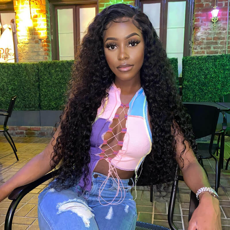 Deep Wave 360 Lace Front Wigs Pre Plucked Natural Hairline Real Human Hair Wigs for Black Women-GeetaHair - Image 4
