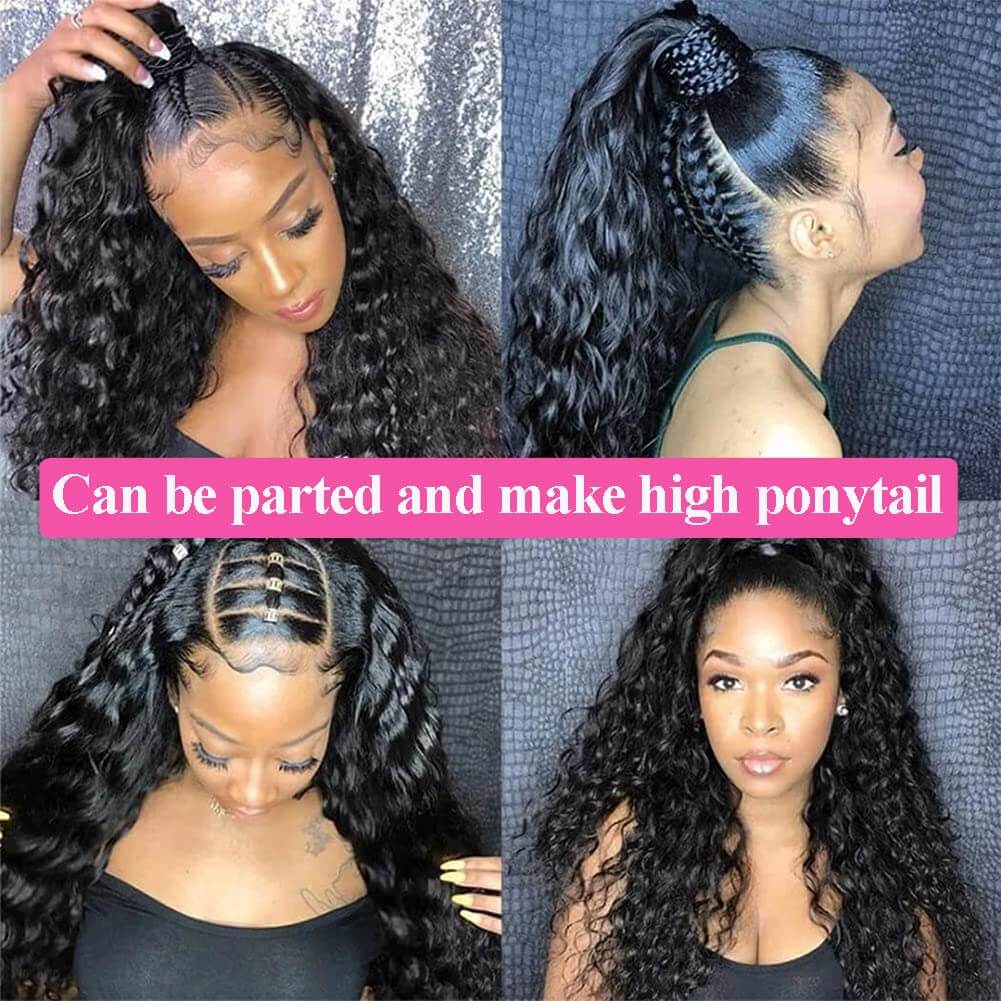 Deep Wave 360 Lace Front Wigs Pre Plucked Natural Hairline Real Human Hair Wigs for Black Women-GeetaHair - Image 5