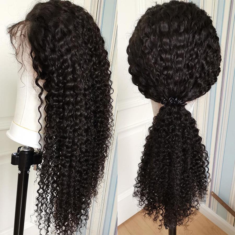 Deep Wave 4x4 Transparent Lace Closure Wig 180% High Density Brazilian Real Human Hair Wig-Geeta Hair - Image 4