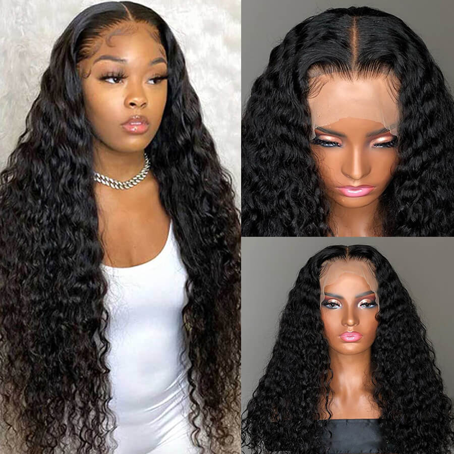 Deep Wave 13x6 Invisible HD Lace Frontal Wig Pre Plucked Hairline 100% Real Human Hair Wig-Geeta Hair - Image 3