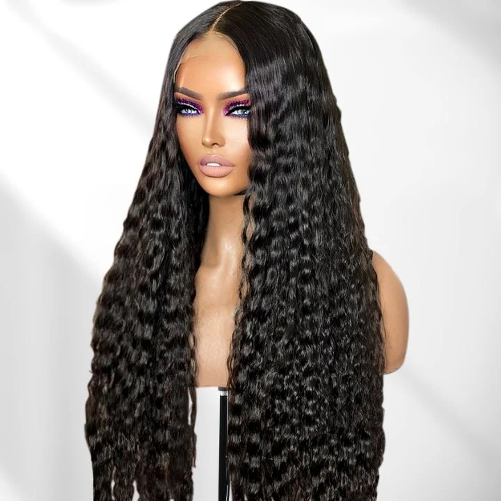 Flowy Bohemia Curls 5x5/13x4 Lace Wig Glueless Curly Pre plucked Hairline Human Hair Wigs-GeetaHair - Image 4