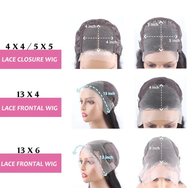 Flowy Bohemia Curls 5x5/13x4 Lace Wig Glueless Curly Pre plucked Hairline Human Hair Wigs-GeetaHair - Image 6