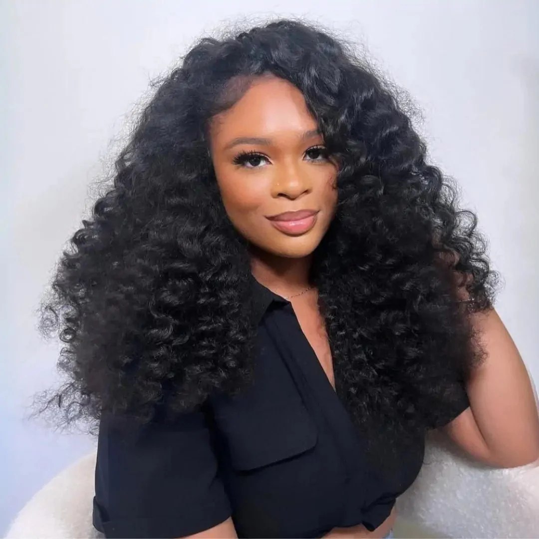 Fluffy Loose Wave Wig 250% Density 13x4 HD Lace Front Wig Pre Plucked Human Hair Wig