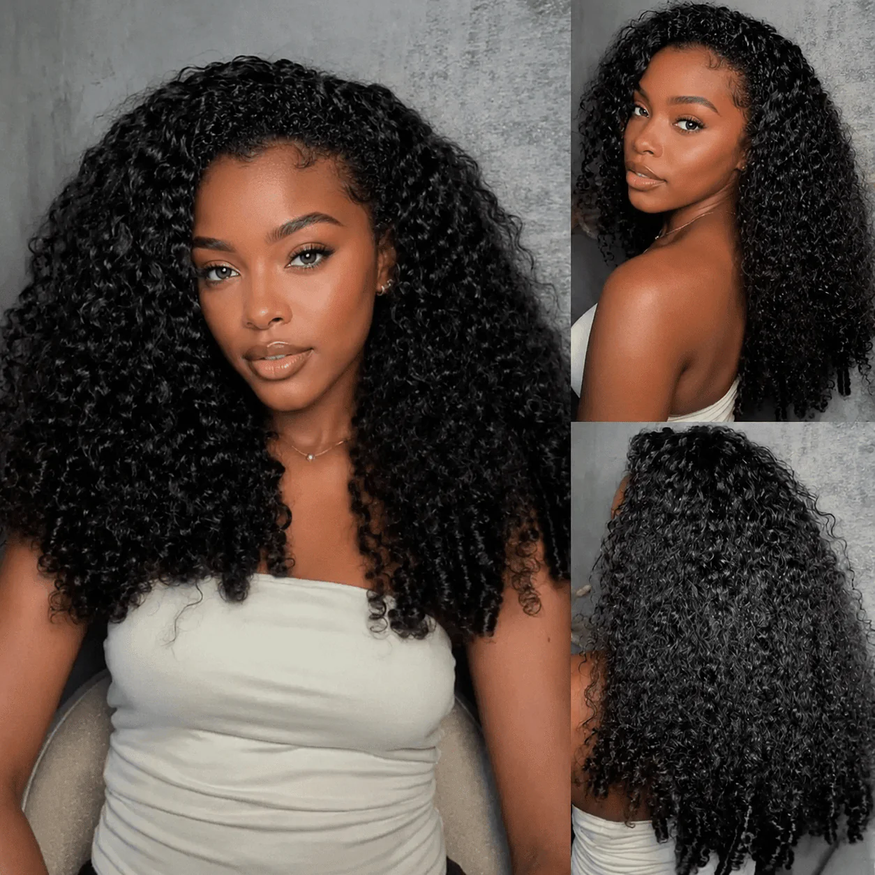 Geeta Burmese Curly Human Hair Half Wig Glueless Wear Go InvisiFit Strap Wig for Beginners Brand Day Flash Deal - Image 2