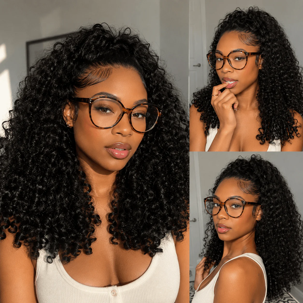 Geeta Burmese Curly Human Hair Half Wig Glueless Wear Go InvisiFit Strap Wig for Beginners Brand Day Flash Deal - Image 3