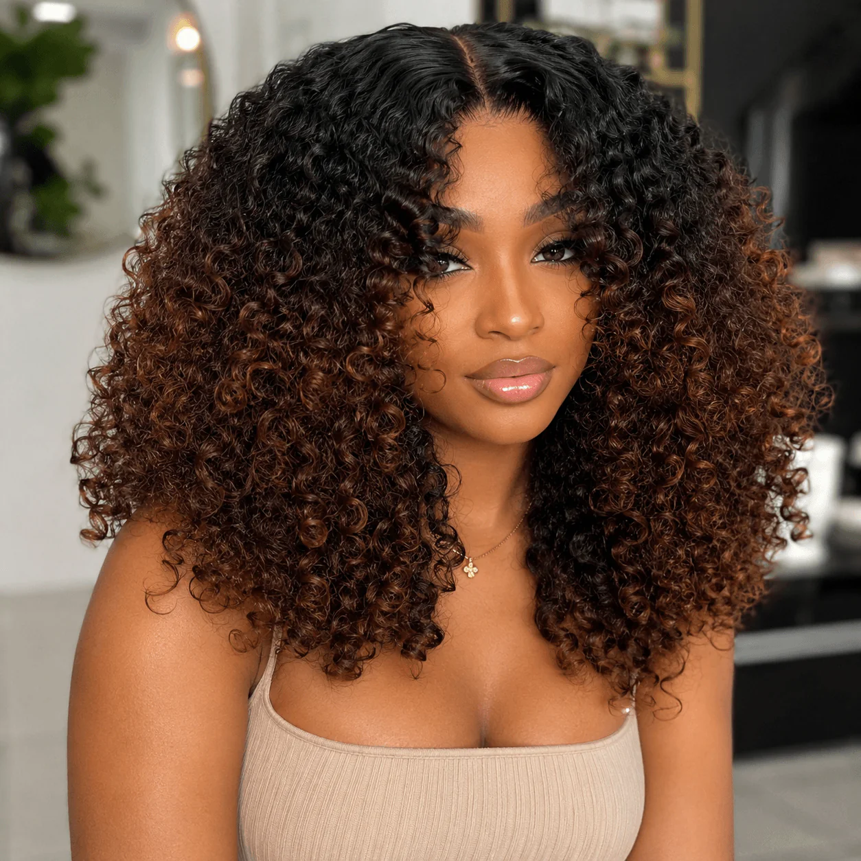 Geeta Hair Glueless Wig 300% Density Deep Curly Human Hair 13x4 Lace Frontal Wig Pre Plucked Natural Hairline