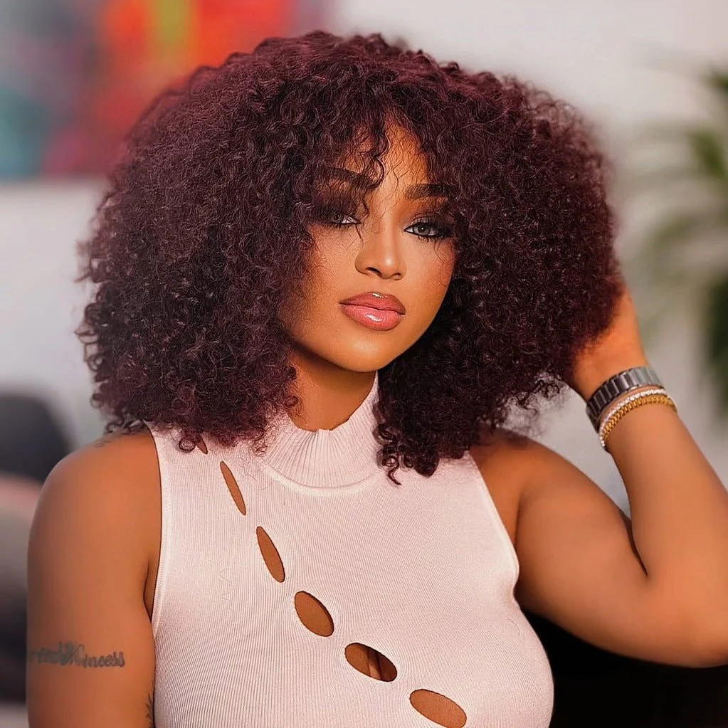Geeta Hair Glueless Wig Curly Human Hair 13x4 Lace Frontal Short Bob Wig Pre Plucked Natural Hairline Flash Sale - Image 3