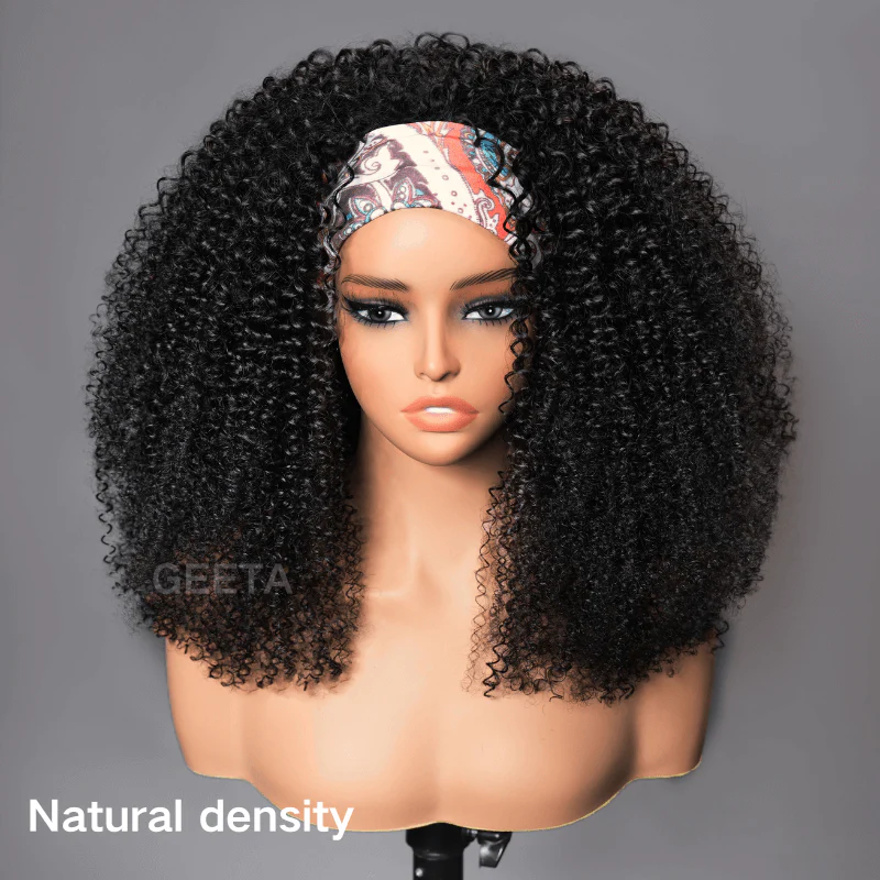 Kinky Curly Coily Half Wig Invisi Drawstring Glueless Flip Over Wig Daily Deal - Image 6