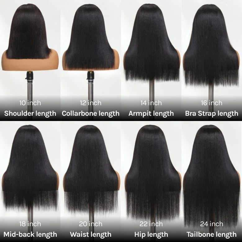 Geeta Yaki Straight 7x5 Glueless Lace Invisible Knots Put On and Go Invisi Drawstring Human Hair Wigs - Image 6